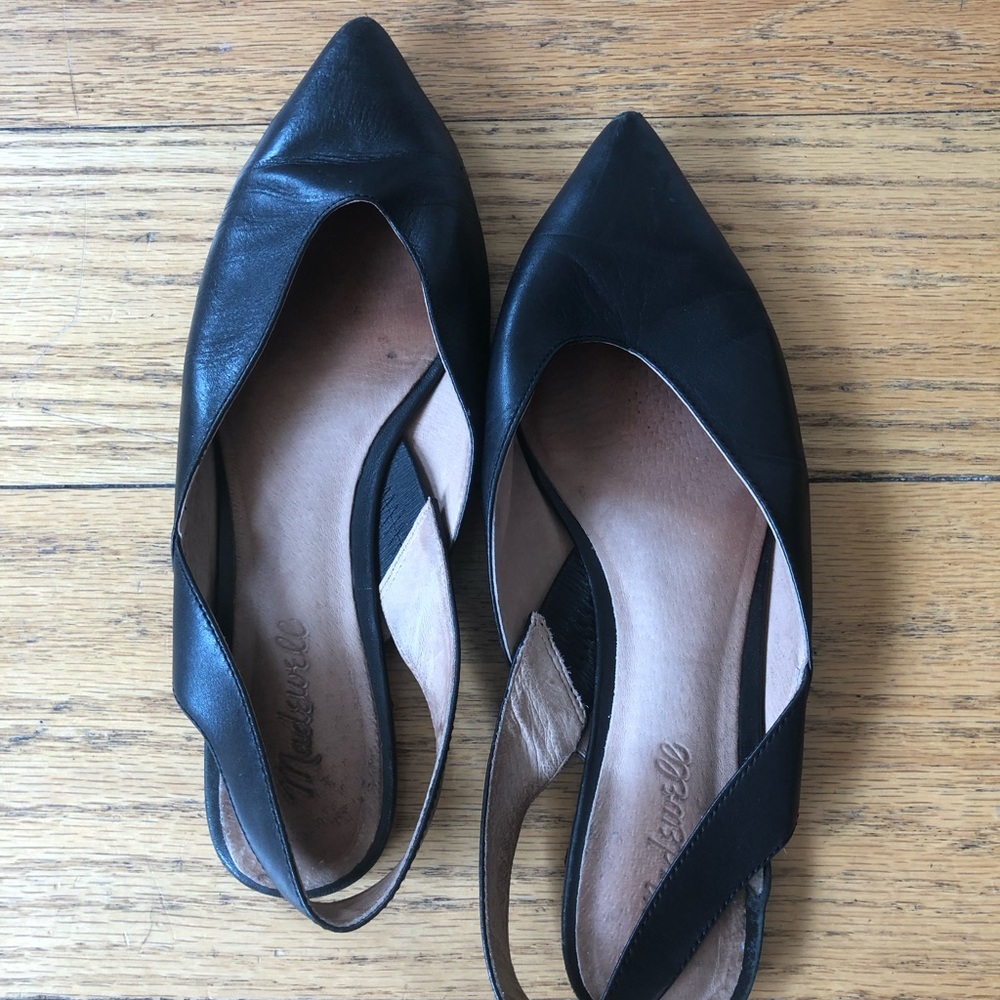 Madewell Black Leather Flats